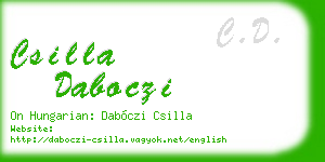 csilla daboczi business card